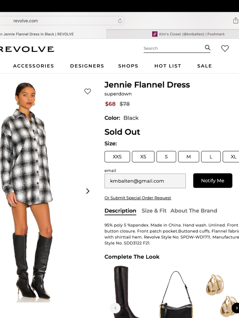 Superdown Jennie Flannel Dress